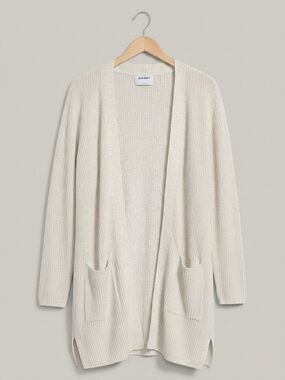 Old Navy Cream Open-Front Cozy Cardigan